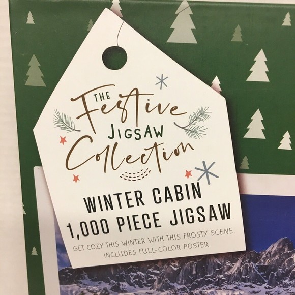 Jigsaw Puzzle The Festive Jigsaw Collection Winter Cabin 1000 pcs w/Post… - Picture 2 of 11